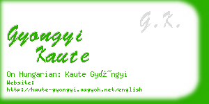 gyongyi kaute business card